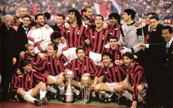 Il Milan di Arrigo Sacchi vincitore della Coppa Intercontinentale 